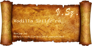 Vodilla Szilárd névjegykártya